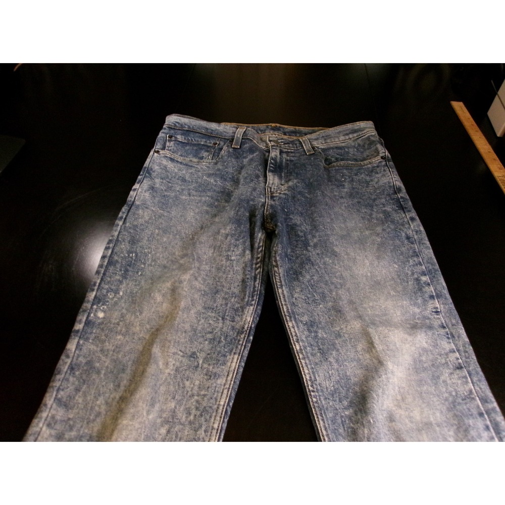 Levis 511 Slim Fit Jeans Mens W34 L34 Acid Wash Blue Denim Pants 04511-3225